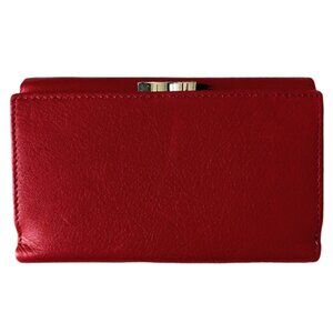 Osgoode Marley Leather Women's Framed Wallet Lipstick New